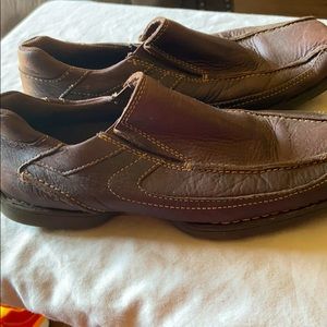Brown leather slip on men’s shoe